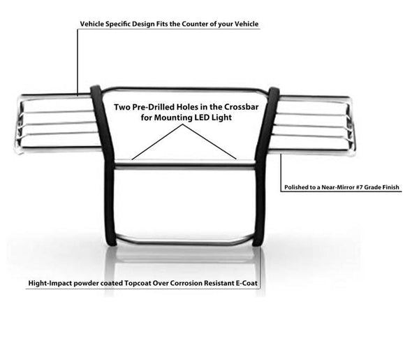 Black Horse Offroad Grille Guard (MPN: 17DG109MSS)