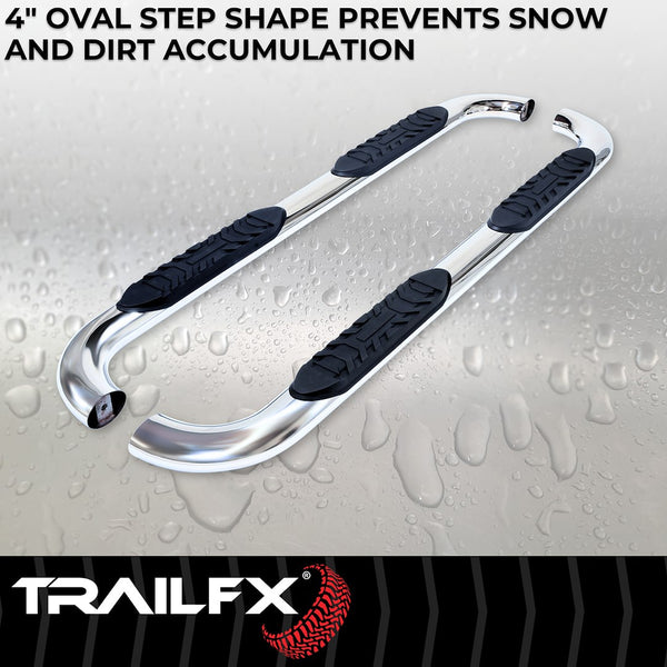 TrailFX Nerf Bar 4 Inch Oval Tube Side Steps (MPN: A1007S)