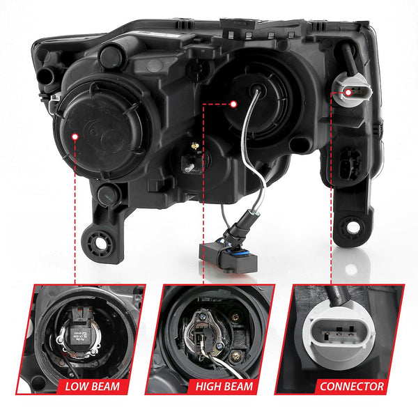 AnzoUSA Headlight Assembly With Projector Beam (MPN: 111419)