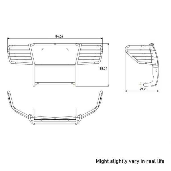 Black Horse Off Road Grille Guard (MPN: 17NR28MA)