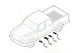 Raptor Series Running Board Component (MPN: RB-0403-BK)