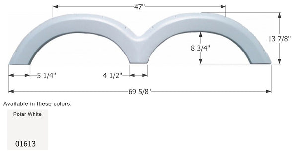 Icon Fender Skirt for Tandem Axle RVs (MPN: 01613)