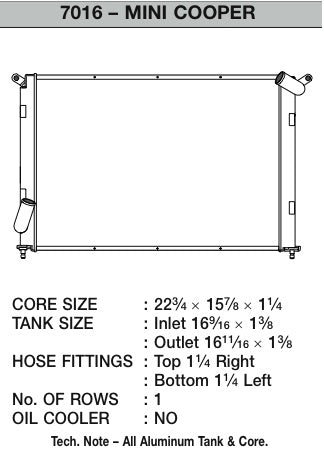 CSF Aluminum Radiator (MPN: 7016)