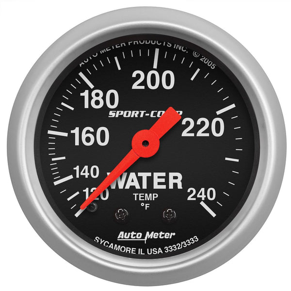 AutoMeter Sport-Comp Water Temperature Gauge (MPN: 3332)