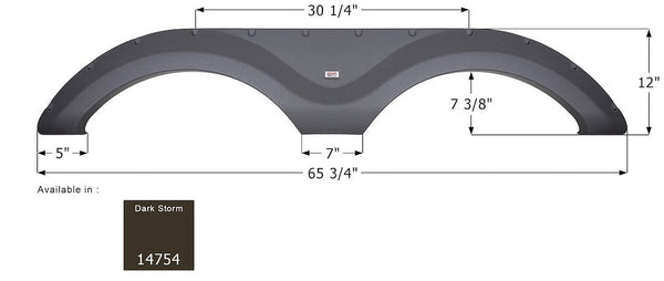 Icon Fender Skirt for Tandem Axle Trailers (MPN: 14754)