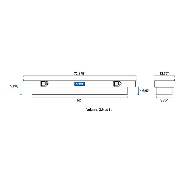 UWS Slim Line Crossover Tool Box (MPN: TBS-72-SL-BLK)