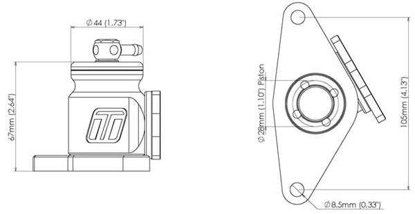Turbo Smart Kompact Blow Off Valve (MPN: TS-0203-1215)