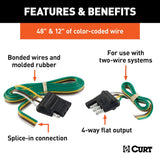 Curt 4-Way Flat Trailer Wiring Connector (MPN: 58355)