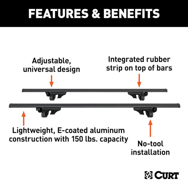 CURT Roof Rack Crossbars (MPN: 18118)