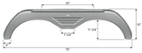 Icon Fender Skirt For Tandem Axle (MPN: 16981)