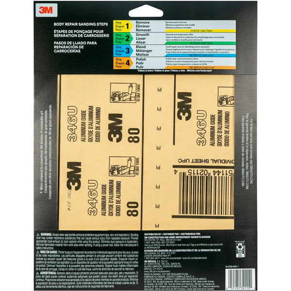 3M Sandpaper P80 Grit 9x11 Inch (MPN: 32115)