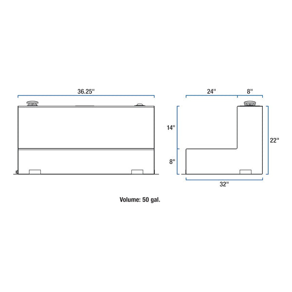 UWS Liquid Transfer Tank (MPN: TT-50-L-T-P)