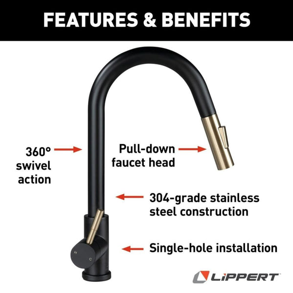 Lippert Flow Max Kitchen Faucet (MPN: 2024000071)