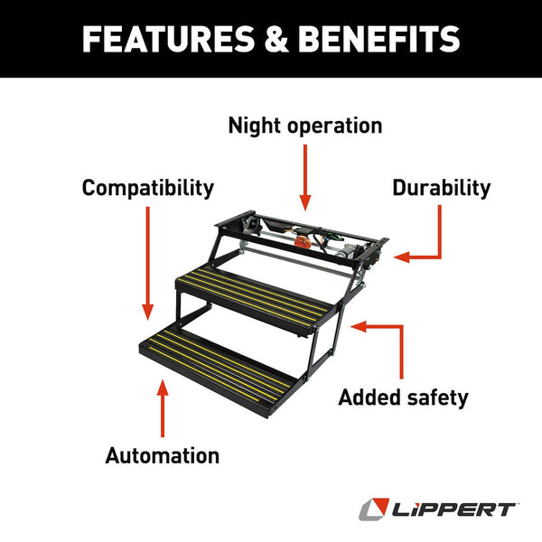 Lippert Components Revolution Double Electric Step (MPN: 3725791)