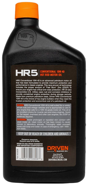 Driven Racing Oil HR Series SAE 10W40 (MPN: 03806)