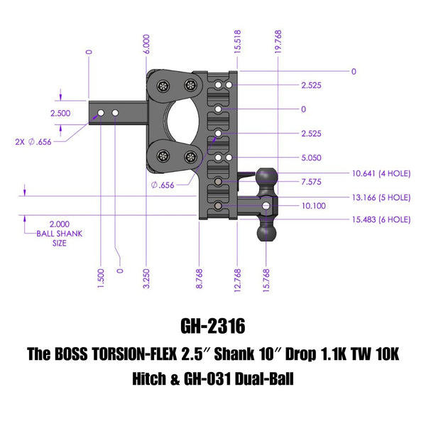 Gen-Y Hitch Torsion-Flex Drop Hitch (MPN: GH-2316)