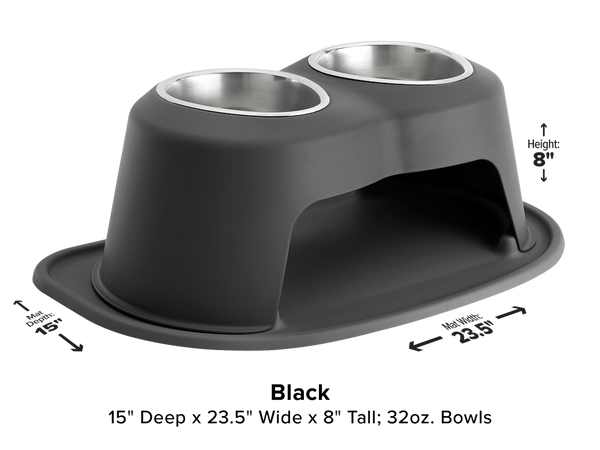 WeatherTech Double Low Pet Feeding System (MPN: DHC3208BKBK)