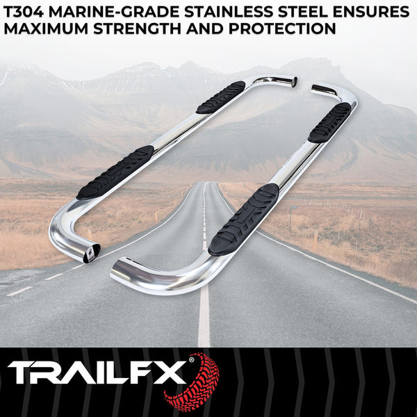 TrailFX 4 Inch Oval Tube Side Steps (MPN: A1011S)