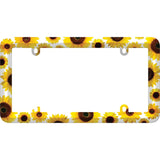 Cruiser License Plate Frame with Sunflowers Design (MPN: 23804)
