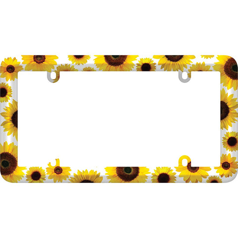 Cruiser License Plate Frame with Sunflowers Design (MPN: 23804)