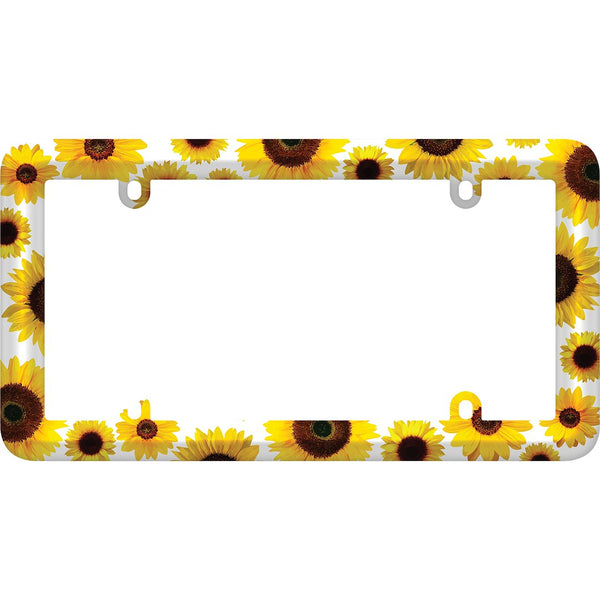 Cruiser License Plate Frame with Sunflowers Design (MPN: 23804)