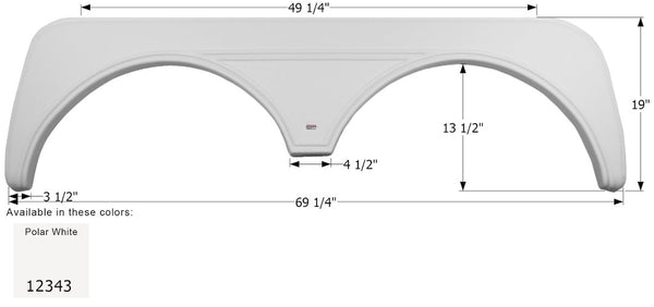 Icon Fender Skirt for Tandem Axle RVs (MPN: 12343)