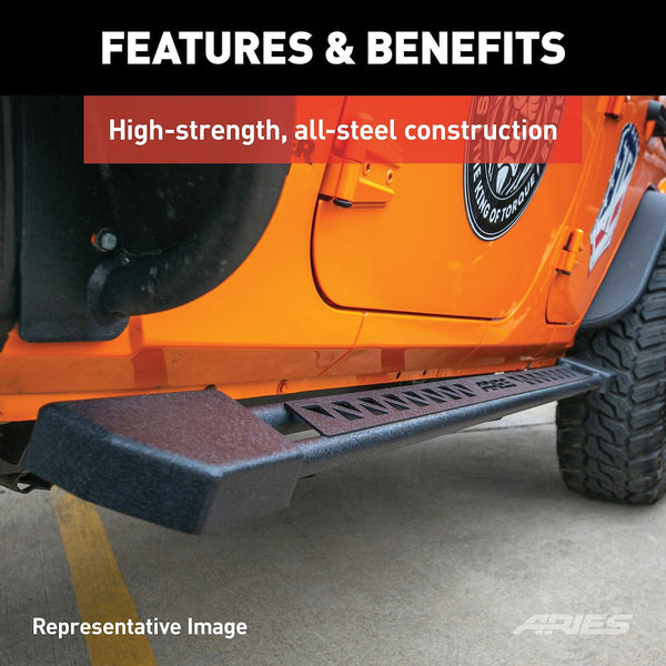 Aries Jeep Rocker Steps (MPN: 2074101)