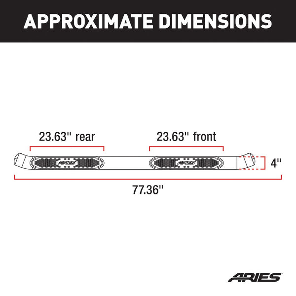 Aries 4 Inch Oval Nerf Bar (MPN: S225008)