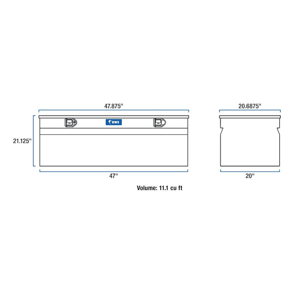 UWS Aluminum Tool Box With Diamond Tread (MPN: EC20261)
