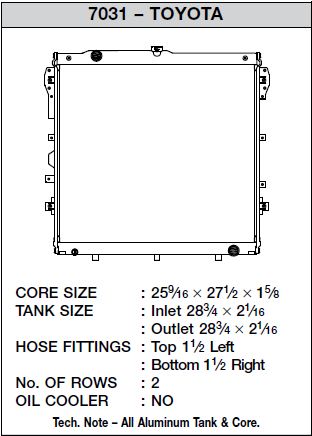 CSF Aluminum Radiator (MPN: 7031)