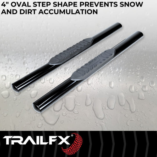 TrailFX Nerf Bar 4 Inch Oval Tube Side Steps (MPN: A1541B)