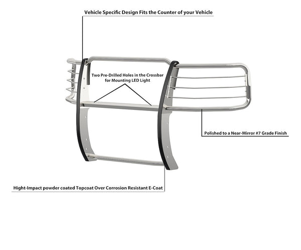 Black Horse Off Road Grille Guard (MPN: 17GT27MSS)