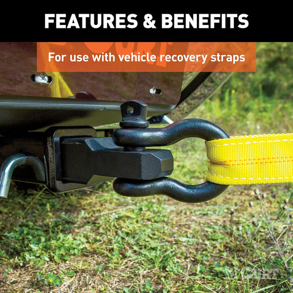 Curt D-Ring Shackle Mount for 2 Inch Receiver Hitch (MPN: 45832)