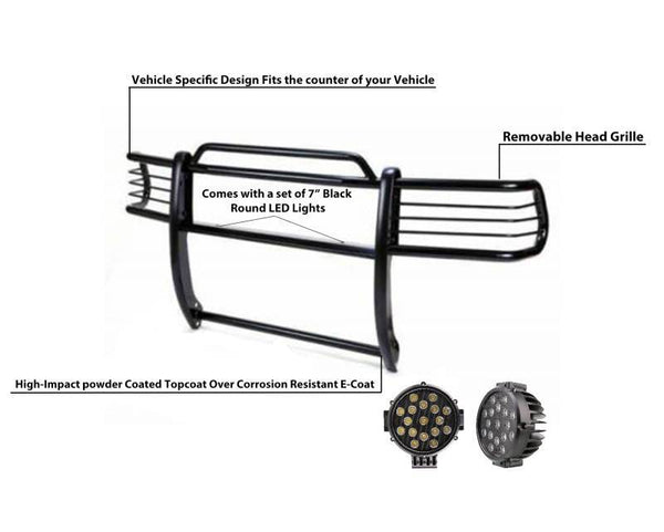Black Horse Grille Guard Kit (MPN: 17EB26MA-PLB)