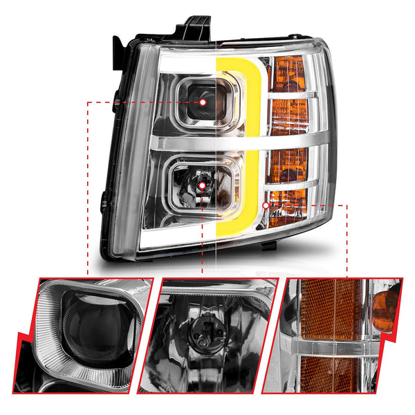 AnzoUSA Headlight Assembly With Projector Beam (MPN: 111546)