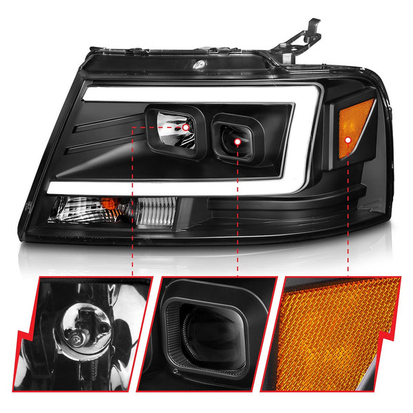AnzoUSA Headlight Assembly With C Light Bar (MPN: 111541)