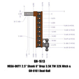 Gen-Y Hitch Mega-Duty Adjustable Drop Hitch (MPN: GH-1613)