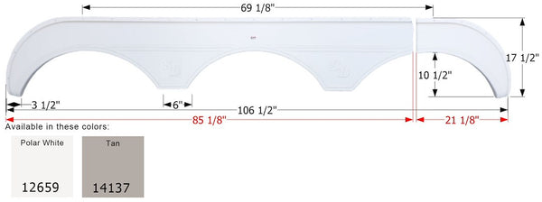 Icon Fender Skirt For Triple Axle Vehicles (MPN: 14137)