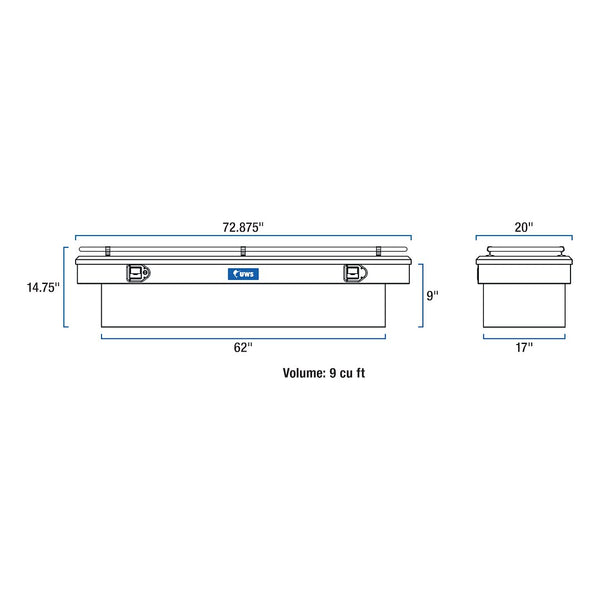 UWS Aluminum Crossover Tool Box (MPN: TBS-72-R)