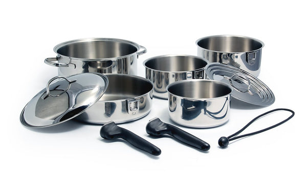 Camco Stainless Steel Nesting Cookware Set (MPN: 43921)