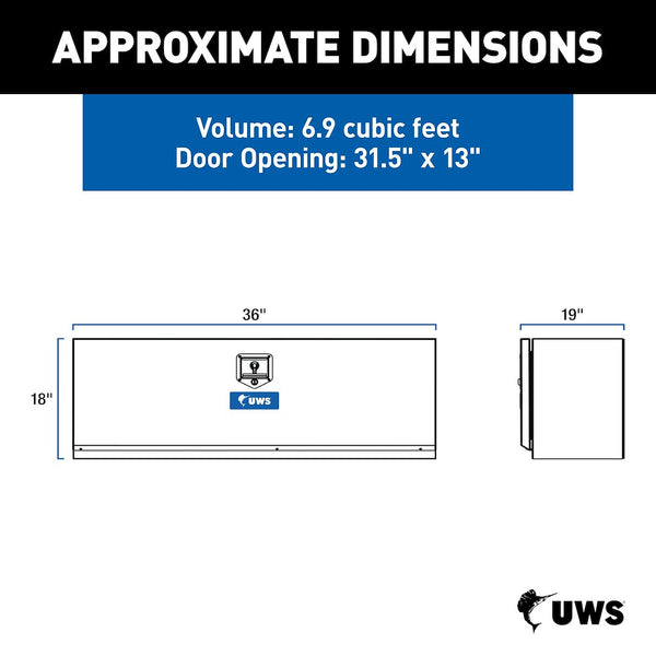 UWS Steel Underbody Tool Box (MPN: ST-TBUB-36-MB)