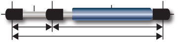 Whitecap Gas Hatch Lift Support (MPN: G-8640SSC)