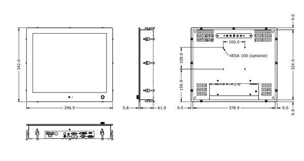 SeaTronx Sunlight Readable 17 Inch LCD Display (MPN: SRT-17)