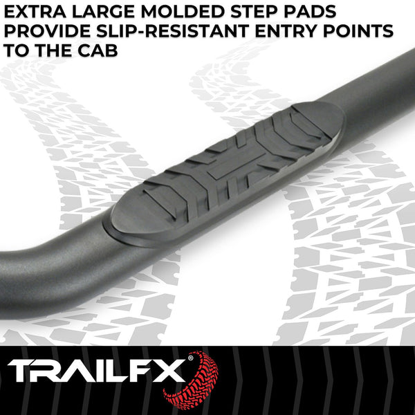 TrailFX Nerf Bar 4 Inch Oval Tube Side Steps (MPN: A1012B)