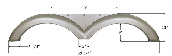 Icon Fender Skirt for Tandem Axle Trailers (MPN: 14219)