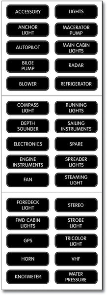 Multi Purpose Label Set for Electrical Panels (MPN: 8030-BSS)