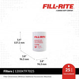 Fill-Rite Liquid Transfer Tank Pump Filter (MPN: 1200KTF7025)