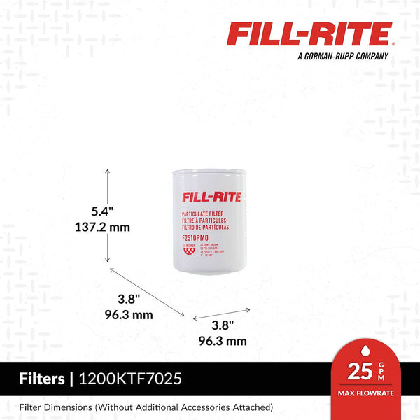 Fill-Rite Liquid Transfer Tank Pump Filter (MPN: 1200KTF7025)
