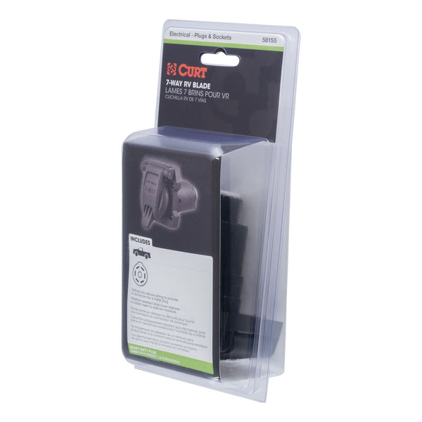 CURT 7-Way RV Blade Trailer Wiring Connector (MPN: 58155)