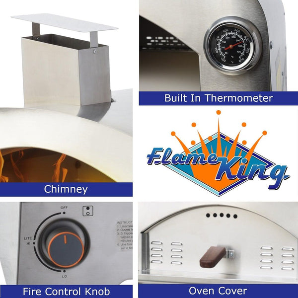 Flame King Barbeque Grill Pizza Oven (MPN: YSN-SSPZG)